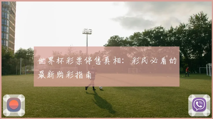 世界杯彩票停售真相：彩民必看的最新购彩指南